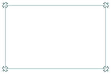 Sertifika veya Diploma için Yeşil Flourish Sınır Çerçevesi. 1399