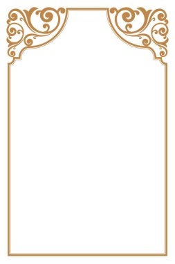 Zarif altın kaplamalı dikey kenar çerçeve. 25