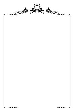 Sertifika veya Belge İçin Zarif Siyah Çiçek Kemer Çerçevesi. 133