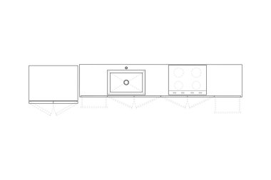 Ayrıntılı Mimari Mutfak Düzenleme Seti 1