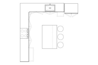 Ayrıntılı Mimari Mutfak Düzenleme Seti 7