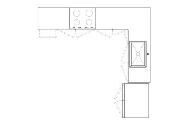 Ayrıntılı Mimari Mutfak Düzenleme Seti 9