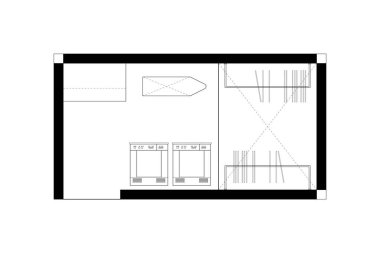Minimalist Çamaşır Odası Zemin Planı / Architectural Drawing of Utility Space. 4