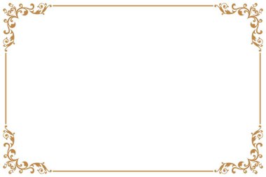 Girdap Köşeli Zarif Altın Vintage Frame Sınırı. 1493