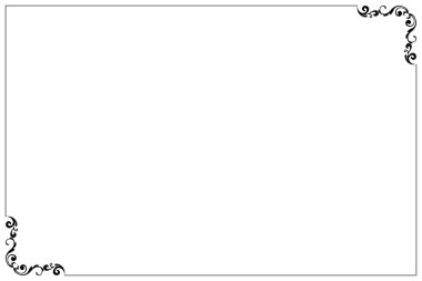 Girdap Köşeli Zarif Siyah Vintage Frame Sınırı. 1510