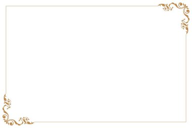 Girdap Köşeli Zarif Altın Vintage Frame Sınırı. 1516