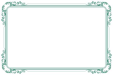 Girdap Köşeli Zarif Altın Vintage Frame Sınırı. 1556