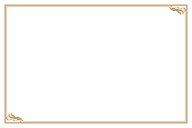 Girdap Köşeli Zarif Altın Vintage Frame Sınırı. 1569