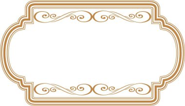 Beyaz Arkaplanda Altın Kaliteli Süslü Çerçeve Sınırı. 57