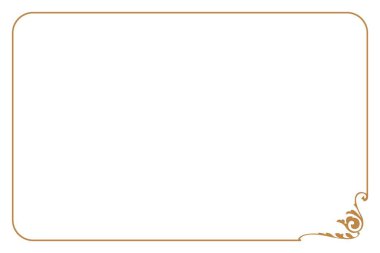 Zarif Altın Sınır Yuvarlak Çerçevesi Tek Çiçek Süsleme Köşesi. Tebrik kartları için tasarım baskısı, düğün davetiyeleri, restoran menüsü, kraliyet sertifikaları. 65. set