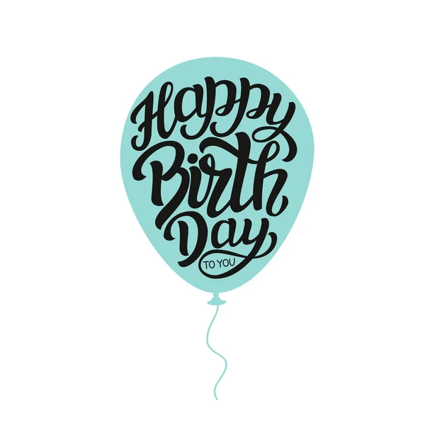 Feliz cumpleaños tipografía plantilla de letras — Vector de stock