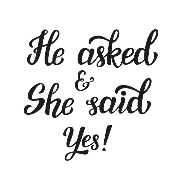 Він запитав і вона сказала "так" — стоковий вектор