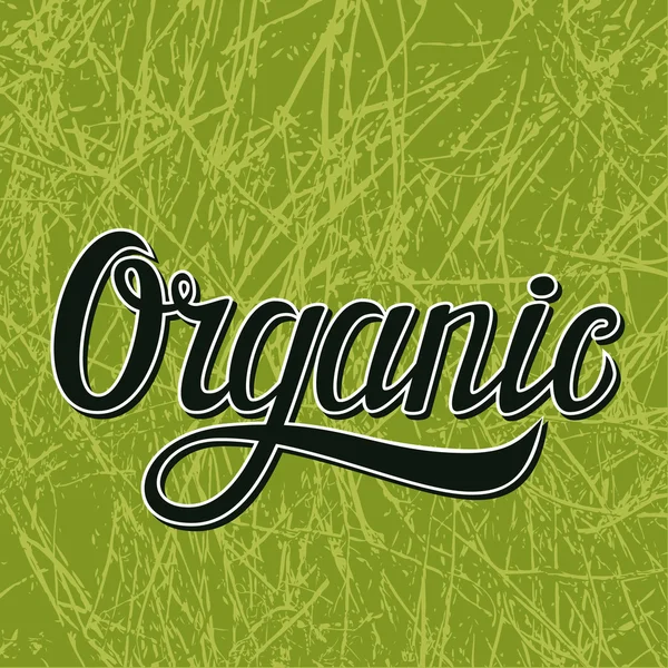 Organic typography illustration on green — Stock Vector