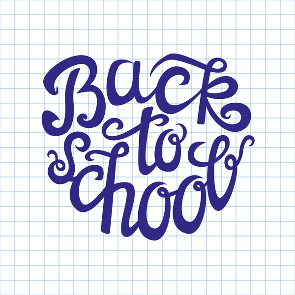 Zurück zur Schulhandschriftkarte — Stockvektor
