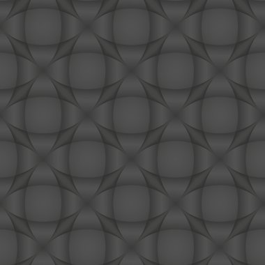 Abstract geometric seamless pattern.Black 3d background