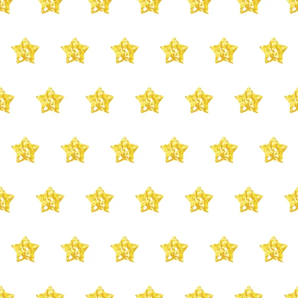 Золотая блестящая звезда бесшовный узор — стоковый вектор