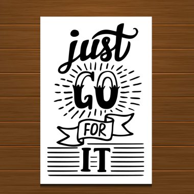Just go for it poster