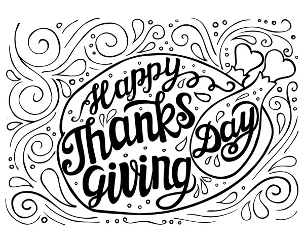 Thanksgiving jour typographie lettrage affiche — Image vectorielle