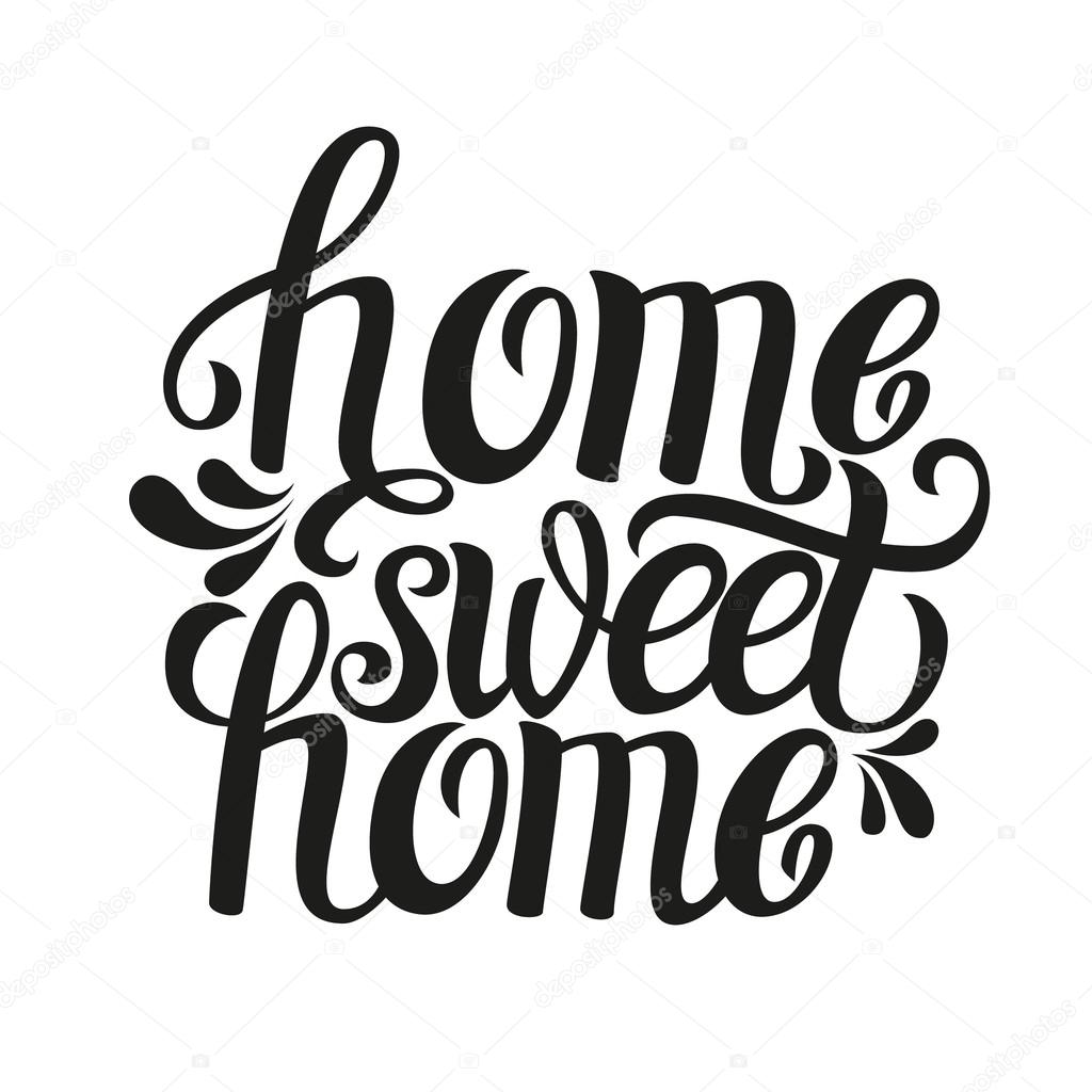 Poster tipografico a mano 'Home sweet home' — Vettoriali Stock © vicgripas 88484730
