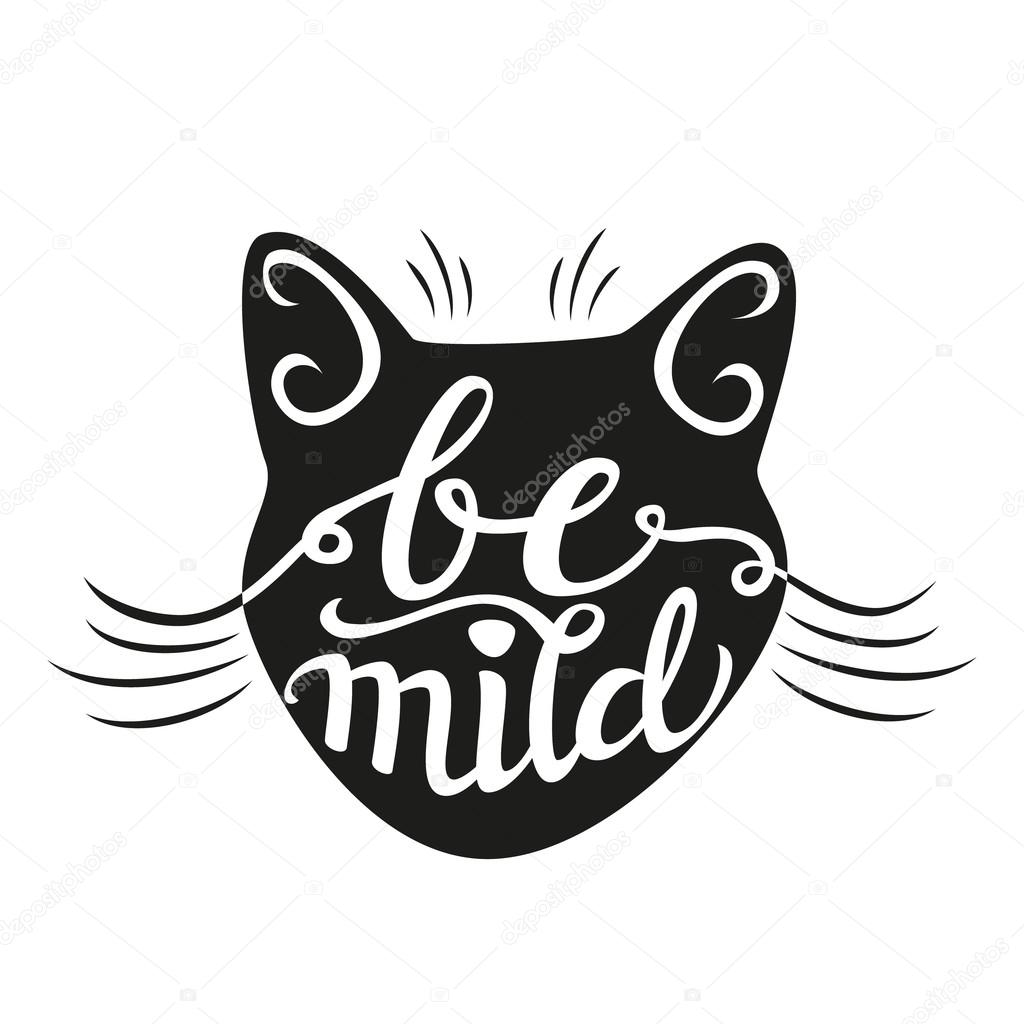 Hand lettering typography poster 'Be mild'