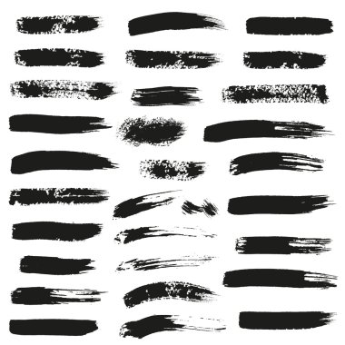 Farklı mürekkep fırça darbeleri kümesi