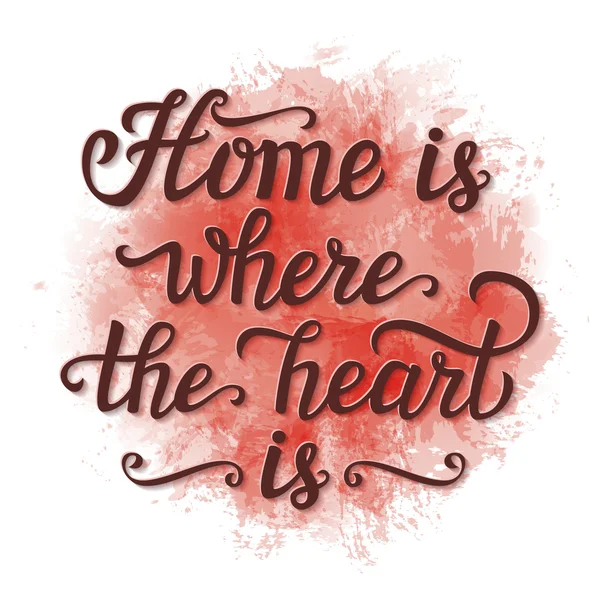 'Home is where the heart is' poster — Stock Vector