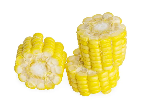 Свіжий Стиглий Солодкий Кукурудза Ізольований Білому Тлі — стокове фото