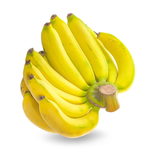 Bananas Isoladas Fundo Branco — Fotografia de Stock