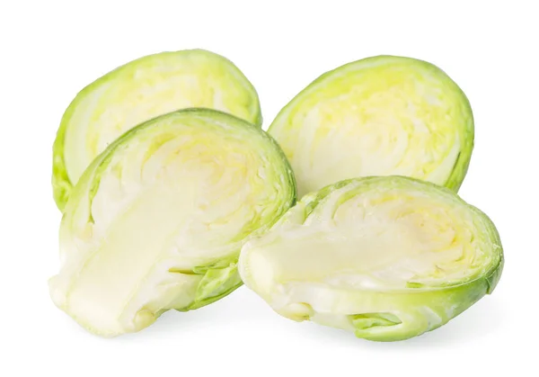 Rosenkohl Sprießt Gemüse Isoliert Auf Weißem Hintergrund — Stockfoto