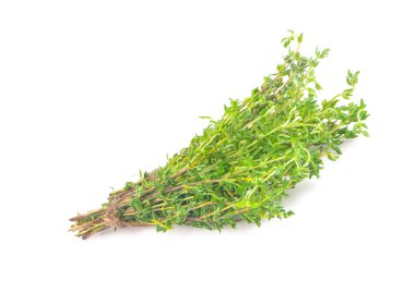 Kekik beyaz arka planda izole edilmiş. Kesme yolu