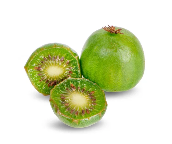 Mini Kiwi Jagoda Izolowany Białym Tle — Zdjęcie stockowe