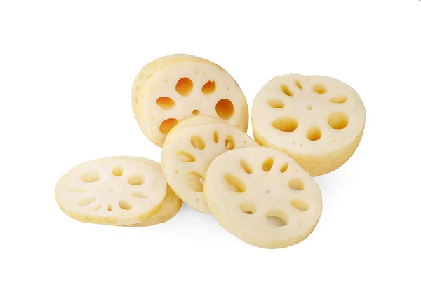 Lotus root an isolated on the white background