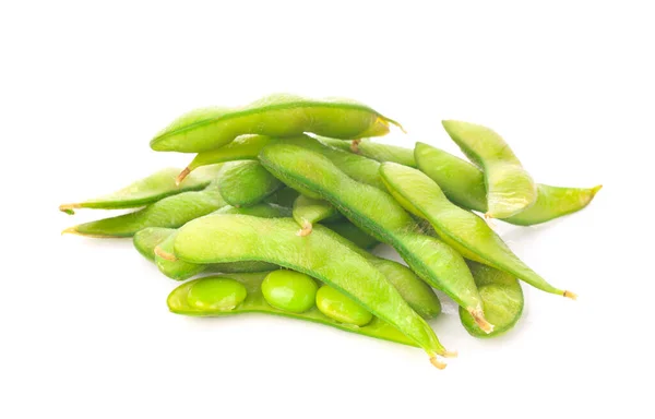 Feijão Edamame Isolado Fundo Branco — Fotografia de Stock