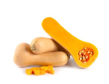 Beyaz arkaplanda izole edilmiş kabak.