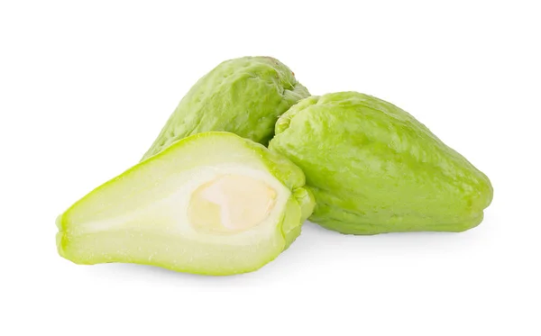 Chayote Fresco Isolato Sfondo Bianco — Foto Stock