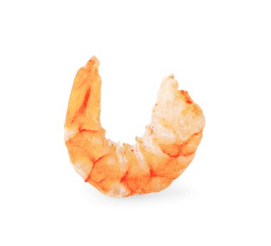 Kurutulmuş karides beyaz arkaplanda izole edilmiş