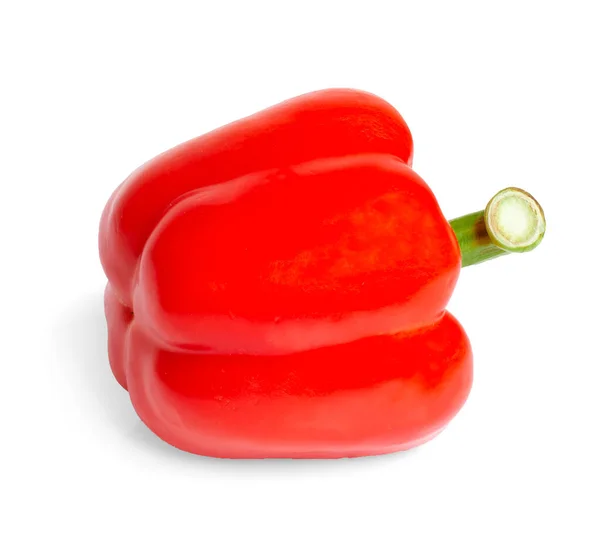 Poivron Rouge Paprika Isolé Sur Fond Blanc — Photo