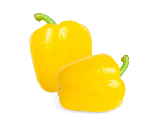Fresh Yellow Bell Pepper Isolated White Background — Stock Photo, Image