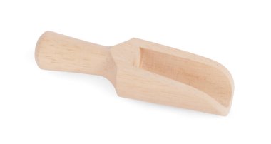 Tahta kepçe beyaz arka planda izole edilmiş