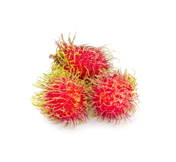 Rambutan Γλυκό Νόστιμο Φρούτο Απομονωμένο Λευκό Φόντο — Φωτογραφία Αρχείου