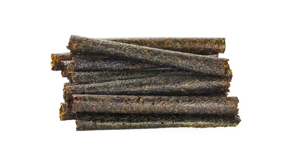 Seaweed Nori Rola Chip Lanche Isolado — Fotografia de Stock
