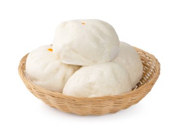 Çin buğulaması. Beyaz arkaplanı kapat