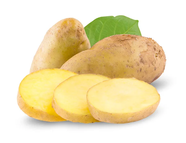 Batatas Isolado Fundo Branco — Fotografia de Stock