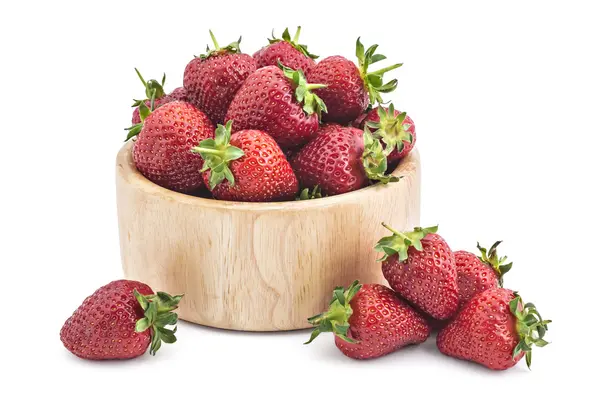 Frische rote reife Bio-Erdbeeren — Stockfoto