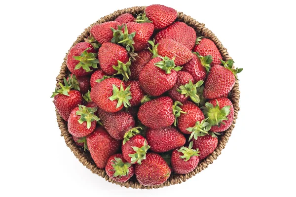 Świeżych czerwony dojrzałe truskawki organicznych — Zdjęcie stockowe