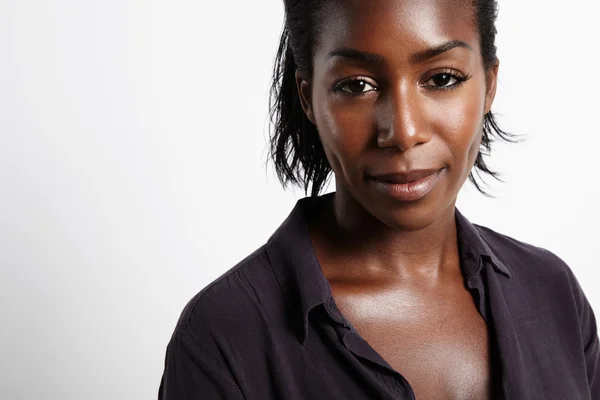 African woman with oily skin — Stock Photo, Image