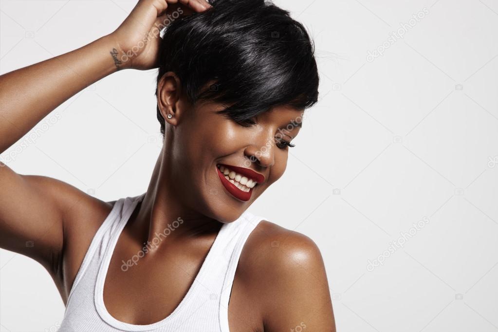 Happy black woman