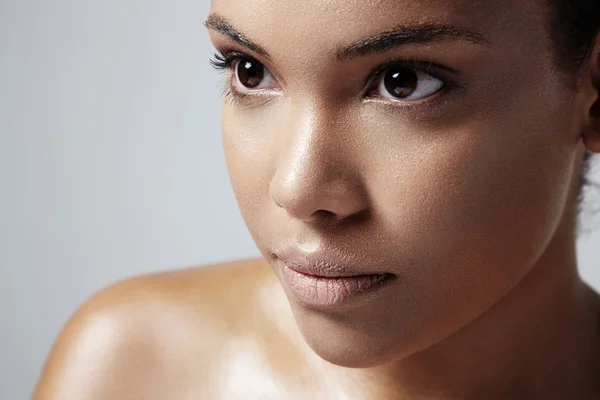 Woman with healthy oily skin — Stock Photo, Image