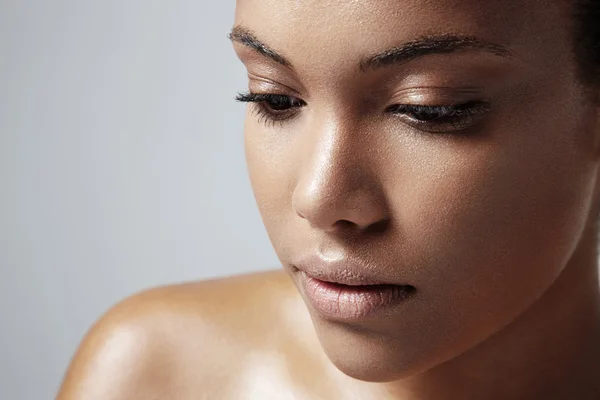 Woman with healthy oily skin — Stock Photo, Image