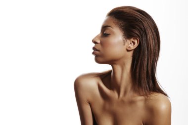 Siyah kadın profili